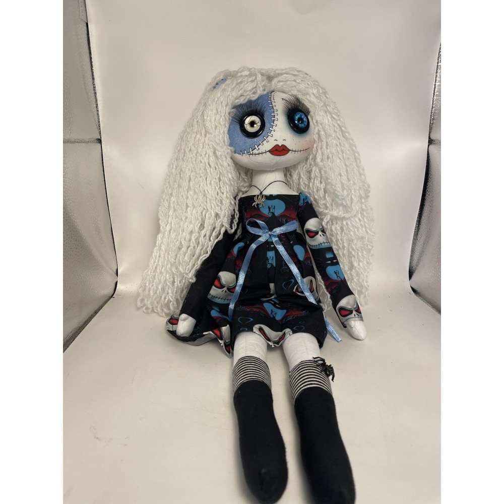 OOAK Creepy 16" Gothic Art Odd Weird Horror Spooky Artist Goth Cloth Rag Doll